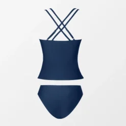 Women's V Neck Ruched Double Crisscross Tankini Set - Cupshe- Blue 12 Women's V Neck Ruched Double Crisscross Tankini Set - Cupshe- Blue -Trendy Women GUEST 7f8dd97c a236 4afc 9f40 91b16276efe1