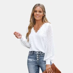 Women's Cutout Scalloped Lace V-Neck Top - Cupshe 14 Women's Cutout Scalloped Lace V-Neck Top - Cupshe -Trendy Women GUEST 8225b82b 2ed0 40ea 98a2 c1e47e7cffa3