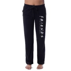 Friends TV Show Logo Womens' Sleep Pajama Pants Loungewear Black -Trendy Women GUEST 8282b695 9cbc 4428 9ba2 03e006a349d7