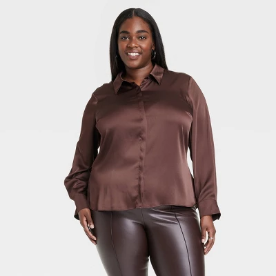 Women's Long Sleeve Button-Front Shirt - A New Day™ 5 Women's Long Sleeve Button-Front Shirt - A New Day™ - Image 5