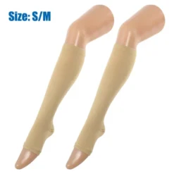 Unique Bargains Zipper Pressure Open Toe Compression Sleeves Knee High 2 Pair -Trendy Women GUEST 82ea4ffb d8e0 4444 83c6 5d6534bbeda5