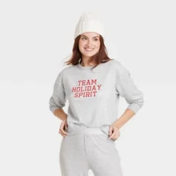 Women's Team Holiday Spirit Matching Family Sweatshirt - Wondershop™ Gray -Trendy Women GUEST 8530ee98 d32e 4818 96fc 6fa06cf49fb2
