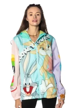 Members Only Women's Looney Tunes Colorblock Windbreaker Jacket -Trendy Women GUEST 8643aba5 767f 4db7 9567 7e4b9eb823d9