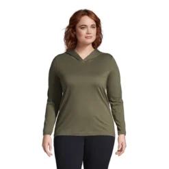 Lands' End Women's Supima Cotton Pullover Hoodie -Trendy Women GUEST 871b109e f427 4741 90b1 db92c3c0021c