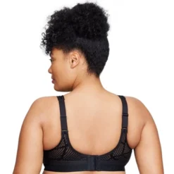 Glamorise Womens No-Sweat Mesh Sports Wirefree Bra 1068 Black
