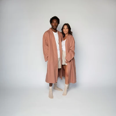 100% French Linen Unisex Bathrobe | BOKSER HOME 2 100% French Linen Unisex Bathrobe | BOKSER HOME - Image 2