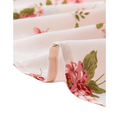 Allegra K Women's Floral Midi Skirts Elastic Waist Tiered Flowy Chiffon Skirts 4 Allegra K Women's Floral Midi Skirts Elastic Waist Tiered Flowy Chiffon Skirts - Image 4