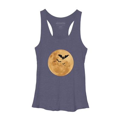 Women's Design By Humans Halloween - Moon By MonkeyStore Racerback Tank Top 4 Women's Design By Humans Halloween - Moon By MonkeyStore Racerback Tank Top - Image 4