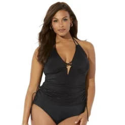 Swimsuits For All Women’s Plus Size Plunge Tankini Top -Trendy Women GUEST 8d01764c baa2 4beb 9e59 3f79c86f0fb4