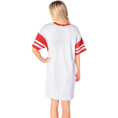 DC Comics Women's Wonder Woman Classic Logo Nightgown Pajama Shirt Dress White 1 DC Comics Women's Wonder Woman Classic Logo Nightgown Pajama Shirt Dress White