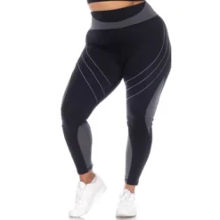 White Mark - Plus Size High-Waist Reflective Piping Fitness Leggings 10 White Mark - Plus Size High-Waist Reflective Piping Fitness Leggings -Trendy Women GUEST 8dbdc6ce b419 4210 b26b 0be9925ec644