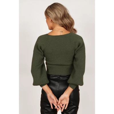 Petal And Pup Gia Sweatheart Neck Bell Sleeve Knit Sweater 2 Petal And Pup Gia Sweatheart Neck Bell Sleeve Knit Sweater - Image 2