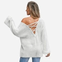 Women's Marshmallow V-Neck Sweater - Cupshe -Trendy Women GUEST 90d3c776 e6b7 4ad1 9297 eed1e173e966