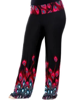 Women's Plus Size Printed Palazzo Pants - White Mark -Trendy Women GUEST 92471033 d327 49fc 984c 59ef5a3a36b7