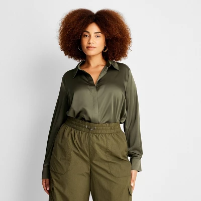 Women's Long Sleeve Button-Front Shirt - A New Day™ 10 Women's Long Sleeve Button-Front Shirt - A New Day™ - Image 10