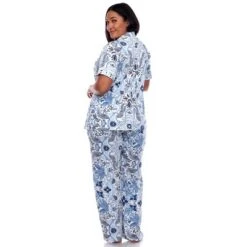 Women's Plus Size Short Sleeve Top And Pants Pajama Set - White Mark -Trendy Women GUEST 9365d8ec e52e 4fca adb0 474694a94c6d