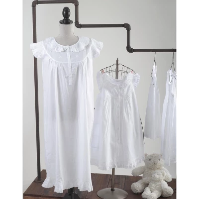 Saro Lifestyle Cotton Nightgown With Embroidered Design 2 Saro Lifestyle Cotton Nightgown With Embroidered Design - Image 2