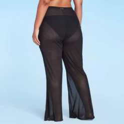 Women's Mesh Cover Up High Waist Flare Pants - Wild Fable™ -Trendy Women GUEST 939d24ed 0cbb 4273 93a5 a533695d5b67