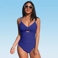 Women's Twist Front Cutout One Piece Swimsuit -Cupshe -Trendy Women GUEST 958de252 9272 4831 8afc 763d4cc6261e