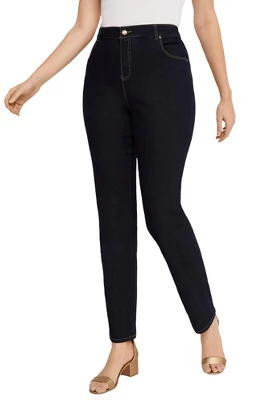 Jessica London Women’s Plus Size Petite True Fit Straight Leg Jeans 4 Jessica London Women’s Plus Size Petite True Fit Straight Leg Jeans - Image 4