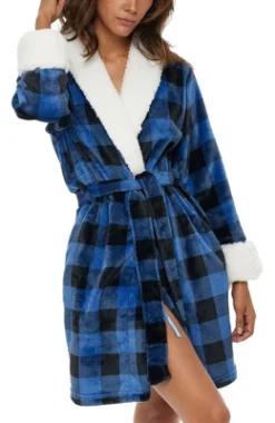 Women's Classic Plush Robe, Short Fleece Bathrobe Prints 20 Women's Classic Plush Robe, Short Fleece Bathrobe Prints -Trendy Women GUEST 98b97f2c 5531 4e30 920a a78120d585fe