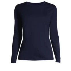 Lands' End Women's Tall Relaxed Supima Cotton Long Sleeve Crewneck T-Shirt -Trendy Women GUEST 98fd2942 5efc 4fde b55a f9c2c8167150