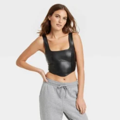 Women's Faux Leather Corset - Colsie™ Black 10 Women's Faux Leather Corset - Colsie™ Black -Trendy Women GUEST 992a3c75 1c65 4d11 a529 aa37a7e31510