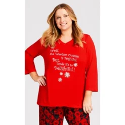 Women's Plus Size Slogan Sleep Top - Red | AVENUE -Trendy Women GUEST 9a7df072 78ae 436b 82f2 6ee0a5e583de
