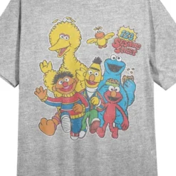Sesame Street 123 Sesame Street Crew Neck Short Sleeve Athletic Heather Women's Night Shirt