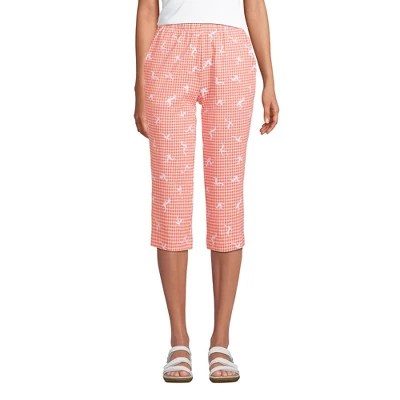 Lands' End Women's Sport Knit High Rise Elastic Waist Pull On Capri Pants 10 Lands' End Women's Sport Knit High Rise Elastic Waist Pull On Capri Pants - Image 10