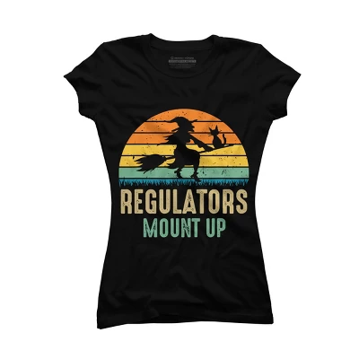 Junior's Design By Humans Regulators Mount Up Halloween Witch By RedBirdLS T-Shirt 3 Junior's Design By Humans Regulators Mount Up Halloween Witch By RedBirdLS T-Shirt - Image 3