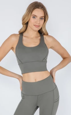 90 Degree By Reflex Womens Lux Racerback Longline Warrior Bra 6 90 Degree By Reflex Womens Lux Racerback Longline Warrior Bra - Image 6