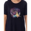 Disney Womens' Aladdin Movie Princess Jasmine Nightgown Sleep Pajama Shirt Black