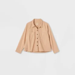 Women's Long Sleeve Adaptive Flannel Faux Button-Down Hook And Loop Shirt - Universal Thread™ -Trendy Women GUEST 9eb81553 607c 42f6 9a81 c983f9e8d6f4