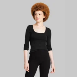 Women's Long Sleeve Scoop Neck T-Shirt - Wild Fableâ„¢