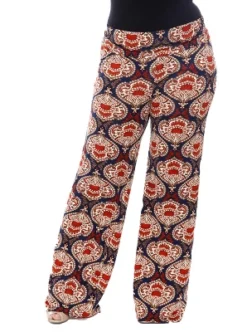 Women's Plus Size Printed Palazzo Pants - White Mark -Trendy Women GUEST 9ee734e3 76c7 4188 9afe 4af6c5b2d590