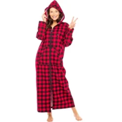 Women's Cotton Flannel Nightgown, Long Hooded Night Dress -Trendy Women GUEST 9efc117b 1a98 4934 8c41 f423b3fcb069