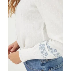 FatFace Womens Nicole Embroidered Blouse -Trendy Women GUEST a2e66121 0170 4794 89fb 4a67492b251e