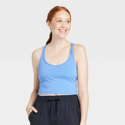 Women's Light Support Brushed Strappy Crop Sports Bra - All In Motion™ 8 Women's Light Support Brushed Strappy Crop Sports Bra - All In Motion™ - Image 8