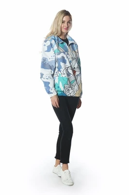 Members Only - Women's Bugs Patchwork Windbreaker Oversized Jacket 2 Members Only - Women's Bugs Patchwork Windbreaker Oversized Jacket - Image 2