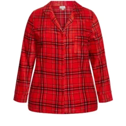 Women's Plus Size Fleece Check Sleep Top - Red | AVENUE 9 Women's Plus Size Fleece Check Sleep Top - Red | AVENUE -Trendy Women GUEST a39045c2 7533 4dee a5c3 76e3aaf59090