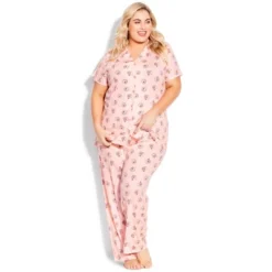 Women's Plus Size Hedgehog Button Sleep Top - Pink | AVENUE 11 Women's Plus Size Hedgehog Button Sleep Top - Pink | AVENUE -Trendy Women GUEST a3d3a806 524d 4881 84fa e35c84129002