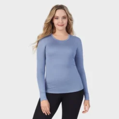 Warm Essentials By Cuddl Duds Women's Smooth Stretch Thermal Scoop Neck Top -Trendy Women GUEST a4e22e4b dfbb 421f a9ab bd2f884775ce