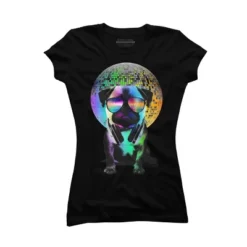 Junior's Design By Humans Disco Pug By Clingcling T-Shirt -Trendy Women GUEST a5a7cd21 2224 471f 81be 782a9473aa23