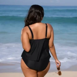 Women's V Neck Wrapped Plus Size Tankini Set - Cupshe -Trendy Women GUEST a7b4487c 547b 4ef6 a6e4 ff0143df0fc0