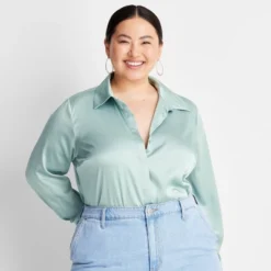 Women's Long Sleeve Button-Front Shirt - A New Day™ 14 Women's Long Sleeve Button-Front Shirt - A New Day™ -Trendy Women GUEST a7e6341b 3f08 4711 8a35 8995b9758b02