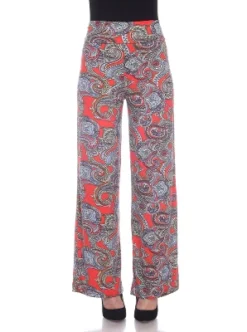 Women's Paisley Printed Palazzo Pants - White Mark -Trendy Women GUEST a96e2540 3b3d 4c45 bef9 9496b5b6ab98