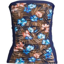 Lands' End Women's Long Chlorine Resistant Bandeau Tankini Swimsuit Top With Removable Adjustable Straps -Trendy Women GUEST aa3d6b9b 210c 4f79 8bf6 10af1988eedb