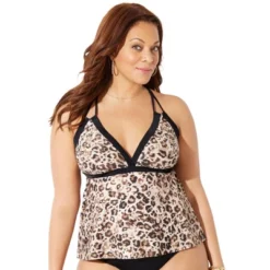 Swimsuits For All Women’s Plus Size Loop Strap Tankini Top -Trendy Women GUEST aae064e0 93b4 4c54 86f1 bb7b936aa99a