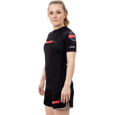 Tatami Fightwear Women's Global Short Sleeve Rashguard - Black 1 Tatami Fightwear Women's Global Short Sleeve Rashguard - Black